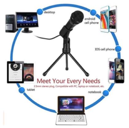 3.5mm Condenser Microphone with Tripod Stand