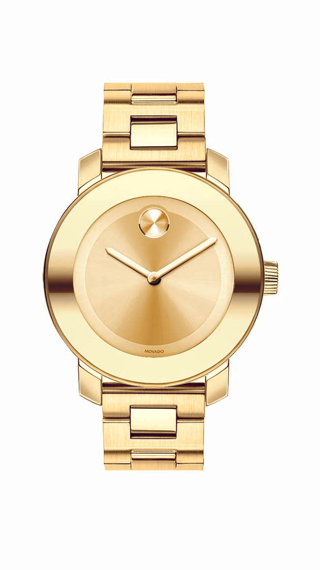 Movado Bold Ladies, YG/Stainless Steel Case & Bracelet, Yellow Gold Dial