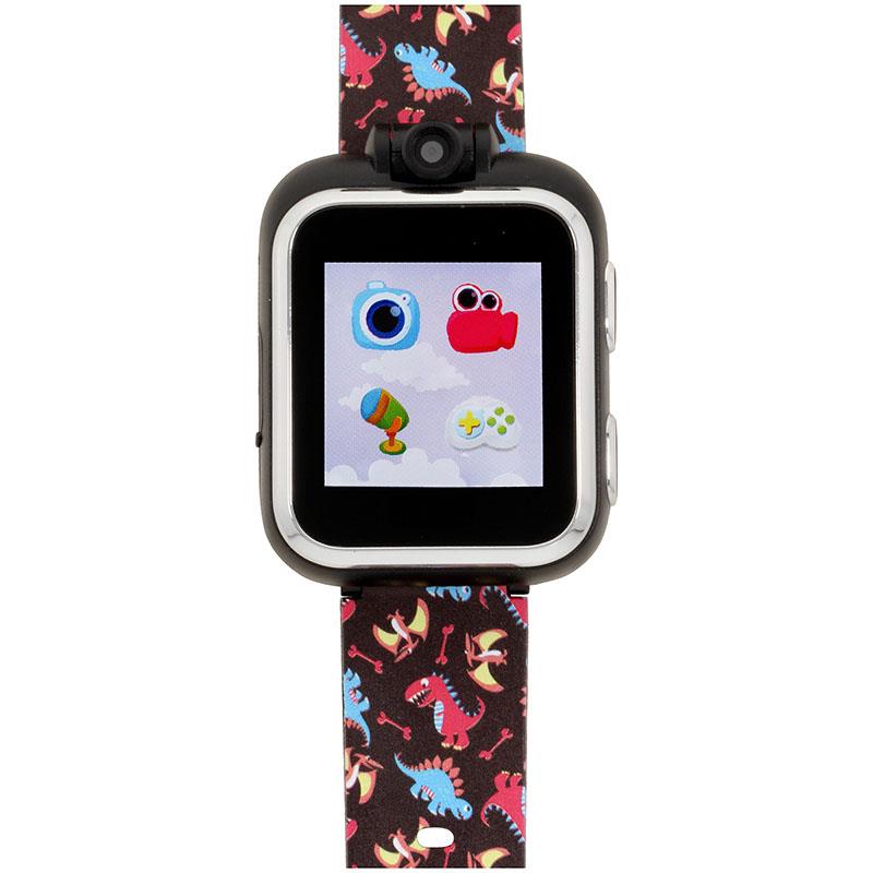 Kids Playzoom Smart Watch with Black Dinosaur Print Strap