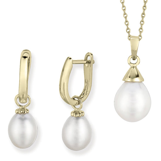 Pearl Earring & Necklace Set