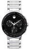 Movado Sapphire Gents, Black PVD Stainless Steel Case, Black Dial, Stainless Steel Bracelet