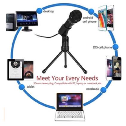 3.5mm Condenser Microphone with Tripod Stand