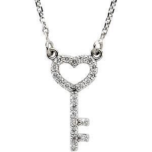 Infinity Jewelers Collection 14K White 1/10 CTW Diamond Necklace – 365 ...