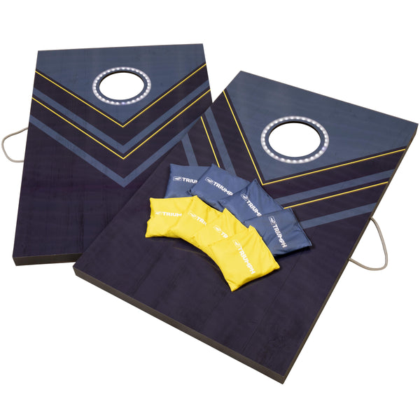 Escalade Sports, Triumph Sports - LED 2' x 3' Cornhole, Dark Blue & Yellow