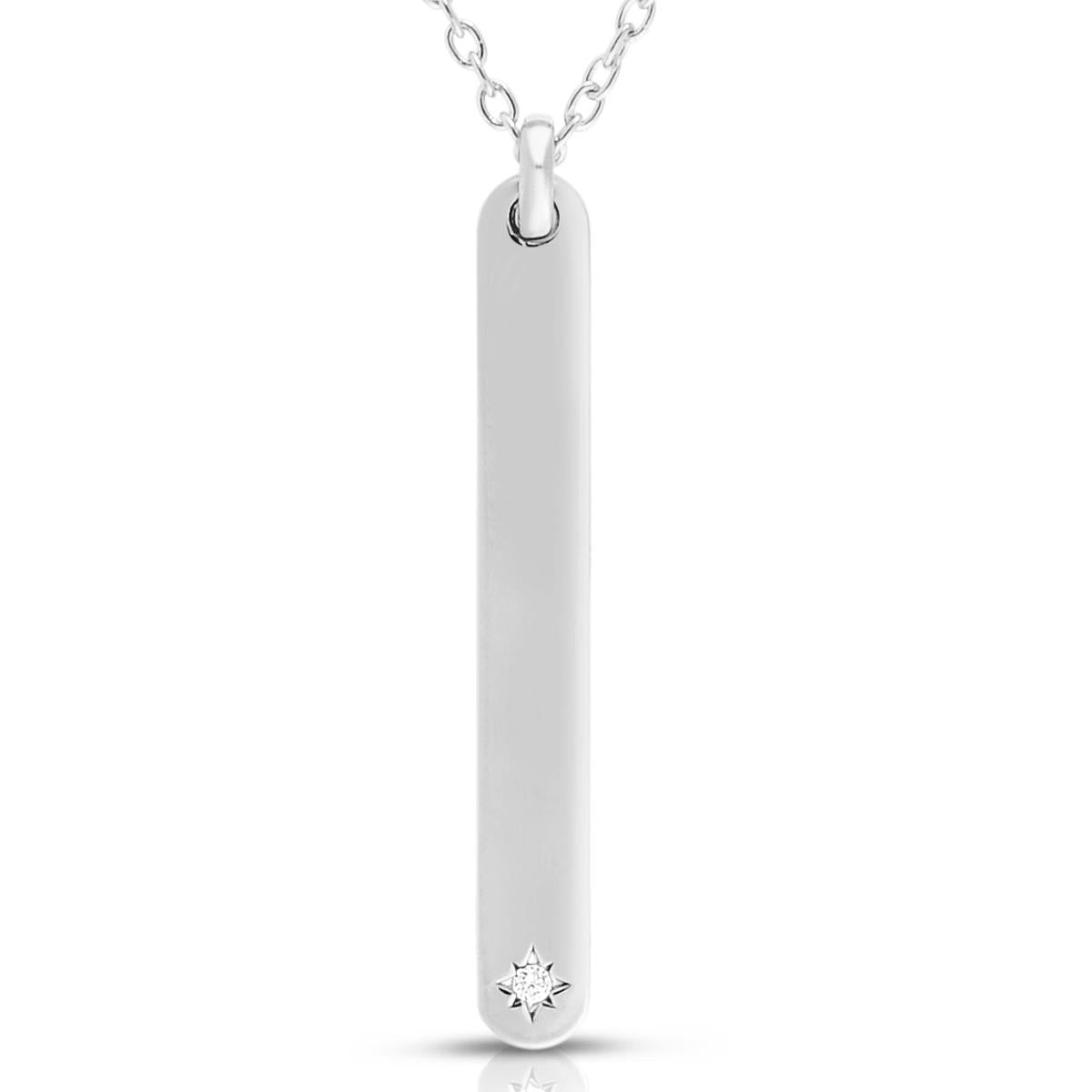 Vertical Diamond Bar Pendant