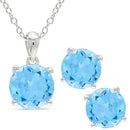 Blue Topaz Earring & Necklace Set