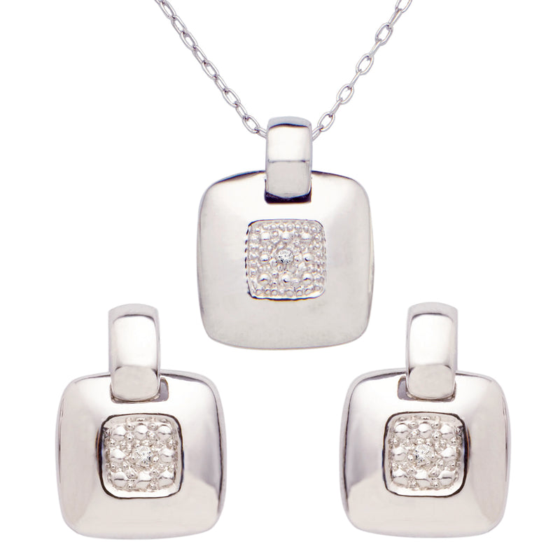 Diamond Earring & Necklace Set