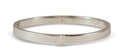 Kate Spade Heritage Spade Thin Metal Button Bangle - Silver