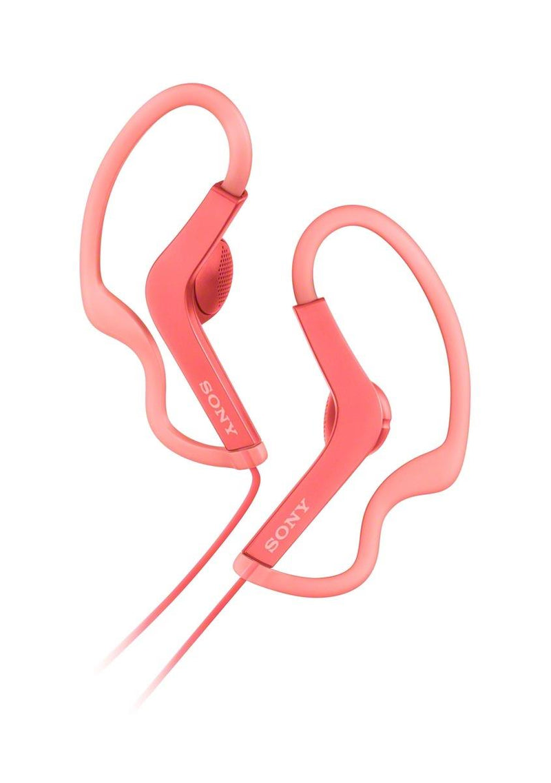 Sony AS210 - Sport - earphones - ear-bud - over-the-ear mount - wired - 3.5 mm jack - pink