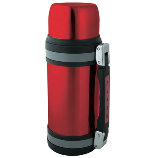 1.2L Vacuum S/S Bottle W/ Handle Red