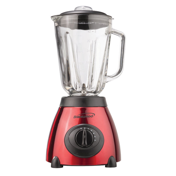5-SPEED BLENDER W/ SS BASE AND GLASS JAR 500 W- RED