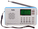 Digital AM/FM/Shortwave Radio/MP3 Player/Recorder, Clock & Alarm, Backlit LCD Display--White