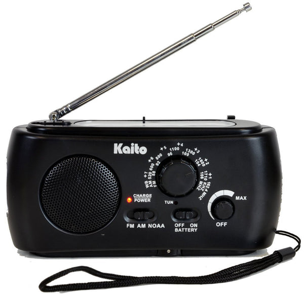 Kaito Portable Hand Crank AM/FM Weather Radio with LED Flashlight