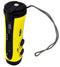 Crank Powered Pocket NOAA Weather AM/FM Radio, 5-LED Flashlight, Siren/Cell & DC Jack--Yellow