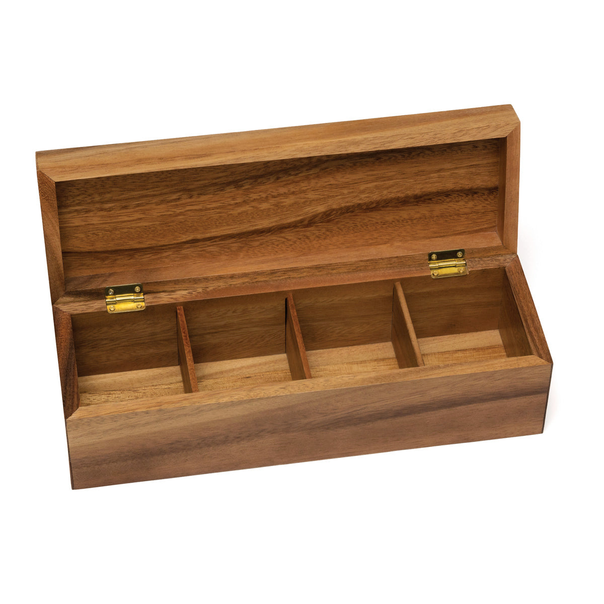 Acacia 4 Section Tea Box