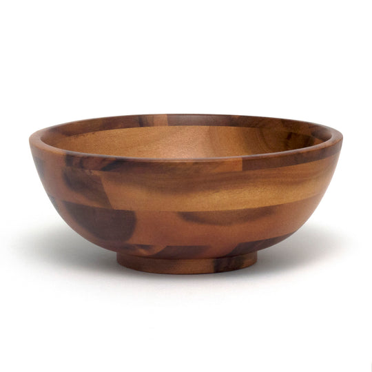 Small Acacia Footed Flared Bowl