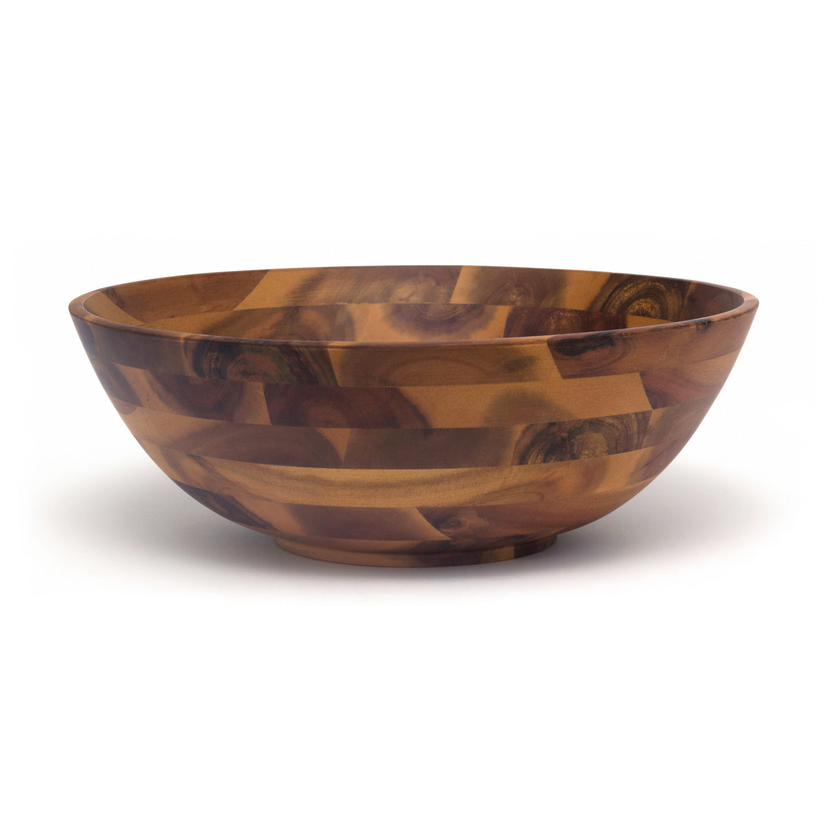 Large Acacia Footed Flared Bowl