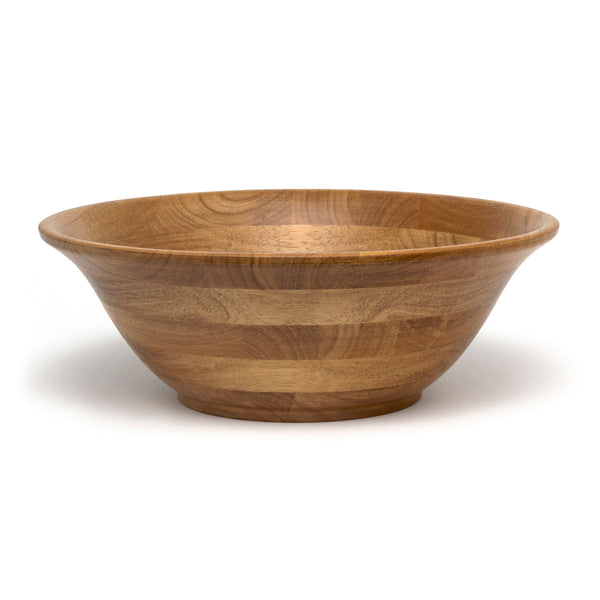 Oak Finish Large Footed Flaired Bowl