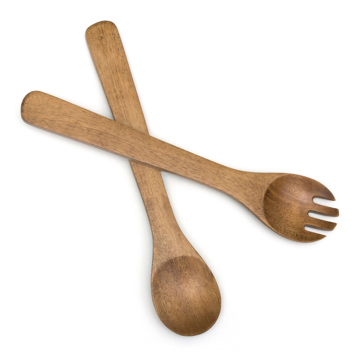 Oak Finish Salad Servers 12