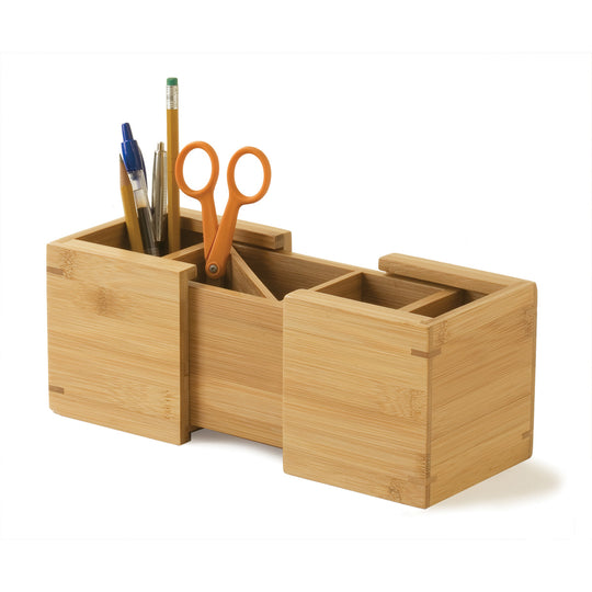 Bamboo Expandable Pencil Holder