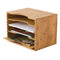 Bamboo File Organizer With 4 Dividers