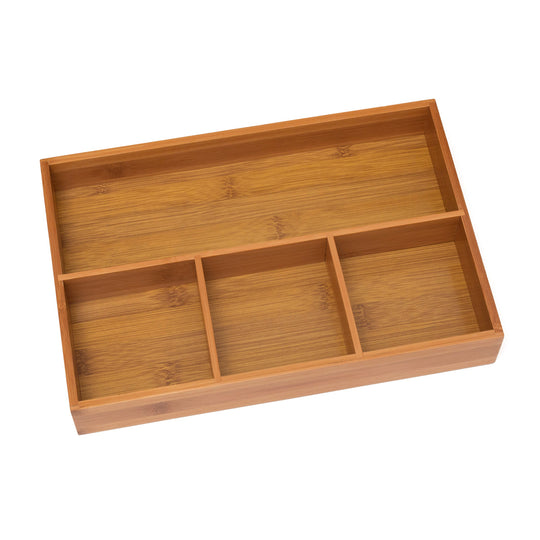 Bamboo 4 Compartment Organizer Tray