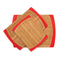 Bamboo and Red Silicone Non Slip Cutting Board