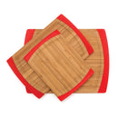 3 Small Bamboo Non Slip Cutting Board With Silicone Sides