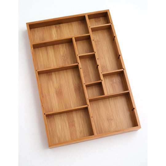 Bamboo Adjustable Drawer Organizer