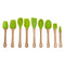 Silicone Small Spoonula with Bamboo Handle