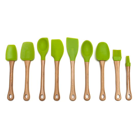 Silicone Spoonula With Bamboo Handle