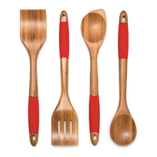 Bamboo Pointed Spoon with Silicone Handle