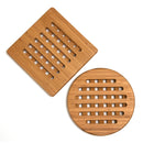 Bamboo 2 Small Trivets Round and Square