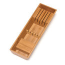 Bamboo Essential In Drawer Knife Organizer
