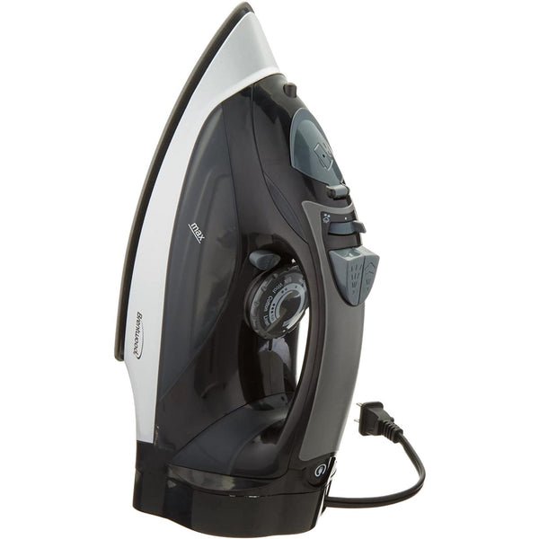 BRENTWOOD STEAM IRON W/ RETRACTABLE CORD-  BLK