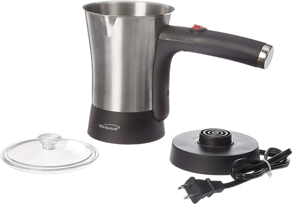 BRENTWOOD 4 CUP ELECTRIC TURKISH COFFEE MAKER - SS/BLK