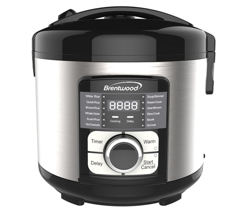 Brentwood TS-506BK 3-Cup Uncooked/6-Cup Cooked Rice Cooker, Black -  Brentwood Appliances