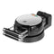 Black and Stainless Steel Belgian Waffle Maker with Detachable Plates